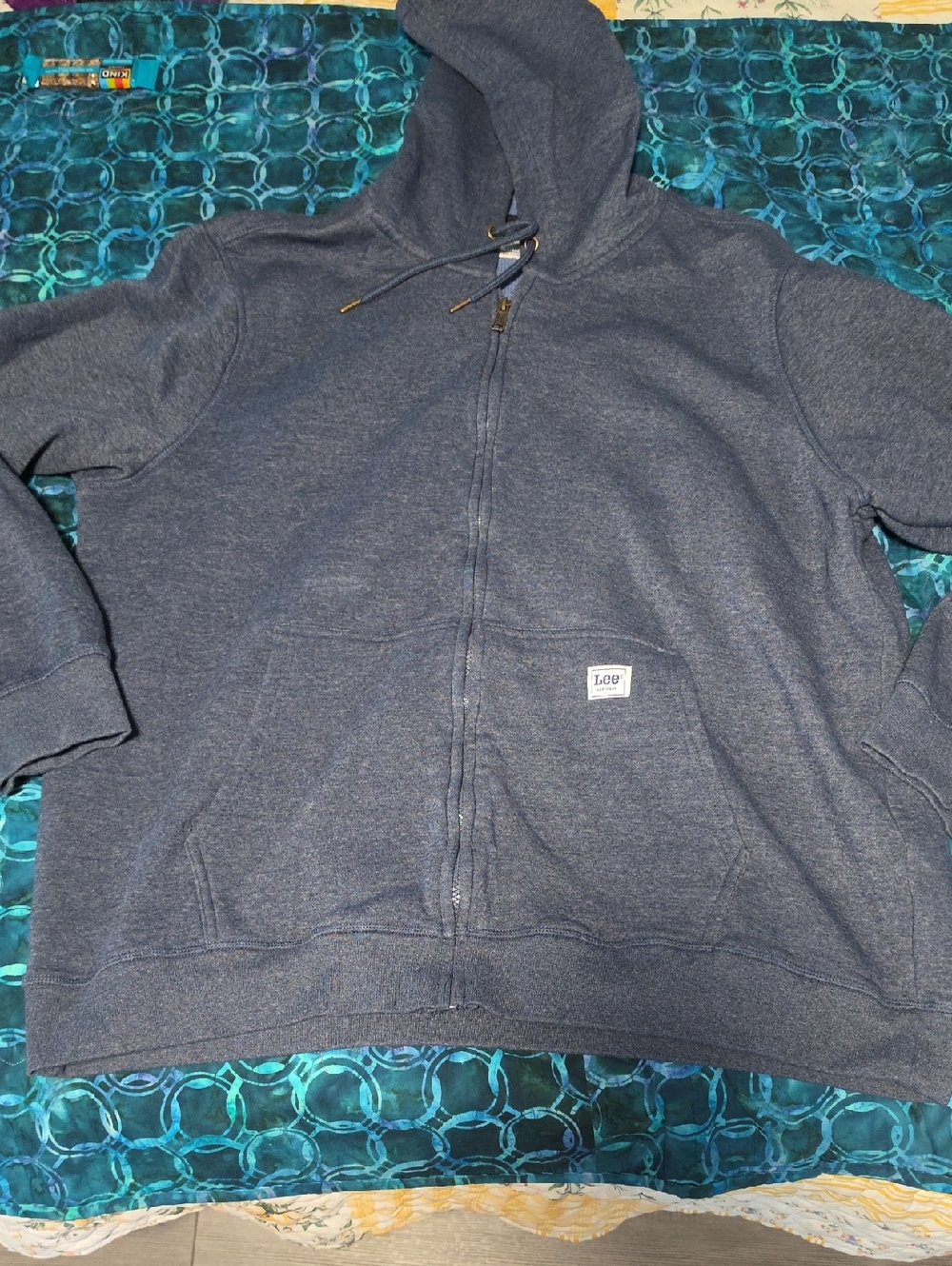 Lee Men's Navy Full-Zip Hooded Sweatshirt Size XXL